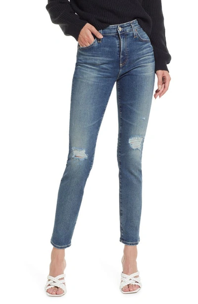 Ag Mari High Waist Slim Straight Leg Jeans In 15 Years Mural