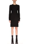 Givenchy Ribbed-knit Wool Dress In Black