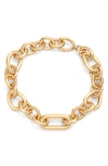 Cult Gaia Reyes Mixed Chunky Link Necklace, 20.5-21.5 In Brushed Brass