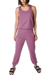 Sweaty Betty Sleeveless Jumpsuit In Moonrock Purple Marl