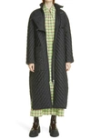 Ganni + Net Sustain Quilted Recycled Ripstop Coat In Black