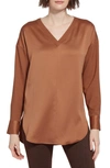 Lyssé Token V-neck Top In Copper