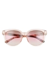 Tom Ford Olivia 54mm Gradient Round Sunglasses In Pnko/ Brng