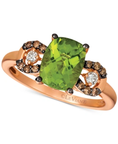 Le Vian Gemstone & Diamond Ring In 14k Rose Gold Or 14k Yellow Gold In Peridot