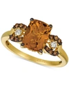Le Vian Gemstone & Diamond Ring In 14k Rose Gold Or 14k Yellow Gold In Citrine