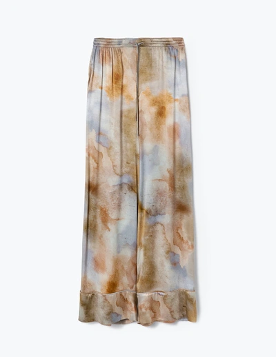A-line Straight-leg Pajama Trousers In Under-my-skin-print