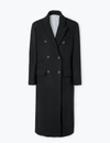 A-LINE DOUBLE-BREASTED WOOL COAT