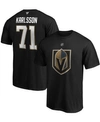FANATICS MEN'S WILLIAM KARLSSON BLACK VEGAS GOLDEN KNIGHTS AUTHENTIC STACK PLAYER NAME AND NUMBER T-SHIRT