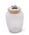 ARTHUR COURT CANISTER GLASS FOR KITCHEN WITH RUBBER AIRTIGHT SEAL FOR FOOD STORAGE GRAPE PATTERN KNOB