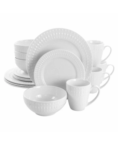 Elama Cara Dinnerware Set Of 16 Pieces In White