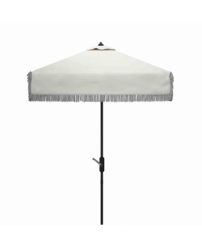 Safavieh Milan 7.5' Square Umbrella In White