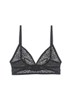 Else Bare Lace-trimmed Stretch-tulle Soft-cup Bra In Black