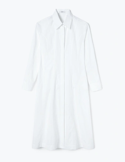 A-line Panel-detailing Dress In White