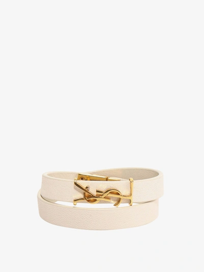 Saint Laurent Bracelet In Beige