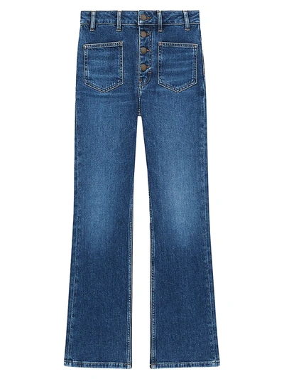 Maje Double-pocket Jeans With A Slight Flare In Blue