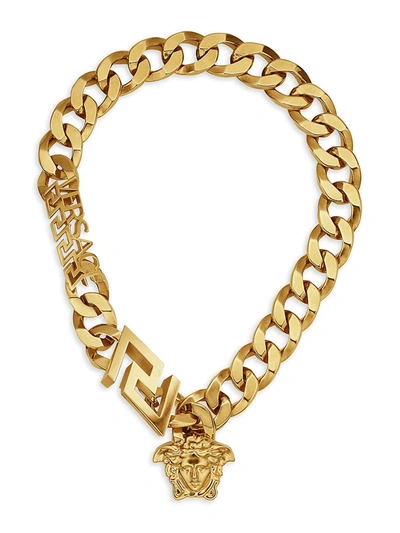 Versace Greca Goldtone Medusa Necklace