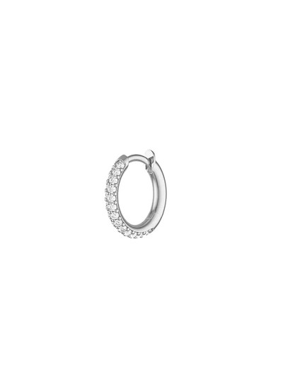 Spinelli Kilcollin Women's Sterling Silver, 18k White Gold, & Diamonds Single Micro Hoop