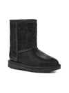 Ugg Kids' Little Girl's & Girl's Classic Metallic Leather Boots In Black