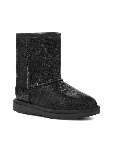Ugg Kids' Little Girl's & Girl's Classic Metallic Leather Boots In Black