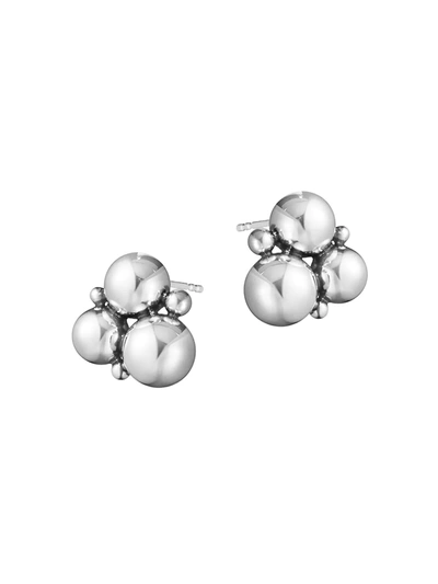 Georg Jensen Sterling Silver Moonlight Grapes Ball Cluster Stud Earrings