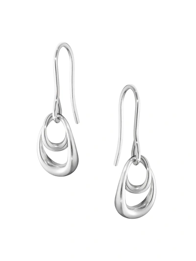 Georg Jensen Ladies Sterling Silver Offspring Earrings In Silver Tone