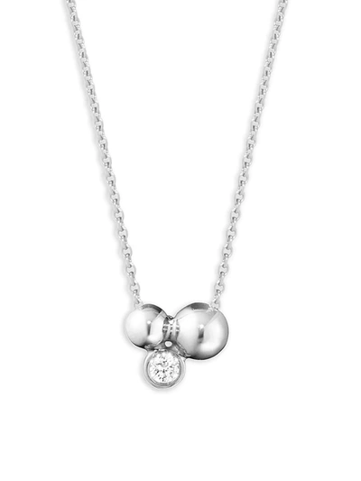 Georg Jensen Women's Moonlight Grapes Sterling Silver & Diamond Pendant Necklace