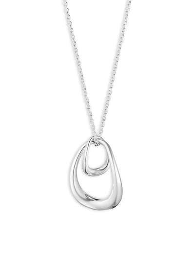 Georg Jensen Sterling Silver Offspring Large Looped Pendant Necklace, 17.72