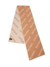 Balenciaga Reversible Logo-jacquard Wool Scarf In Beige