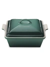 Le Creuset Heritage Stoneware Covered Square Casserole In Green