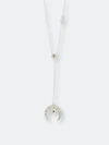 Sterling Forever Selene Lariat Necklace In Grey