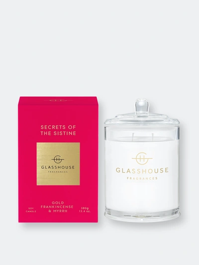 Glasshouse Fragrances Secrets Of The Sistine 13.4oz Triple Scented Soy Candle In White