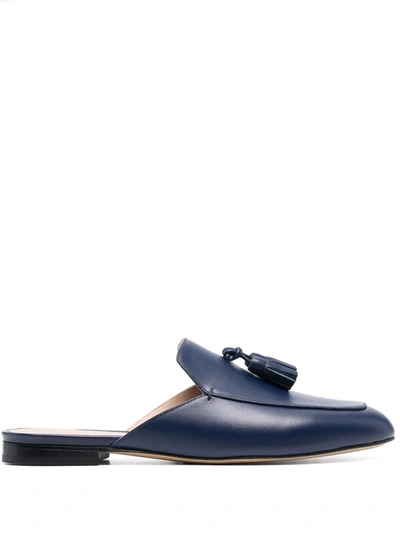 Scarosso Giorgina Tassel-detail Mules In Blue