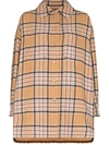 SEE BY CHLOÉ CHECK-PATTERN OVERSIZED SHIRT COAT