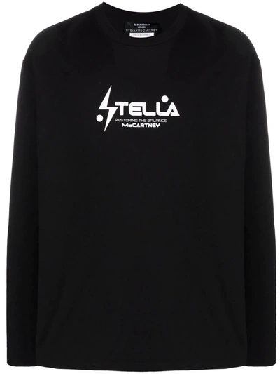 Stella Mccartney Restoring The Balance Long-sleeve T-shirt In Black