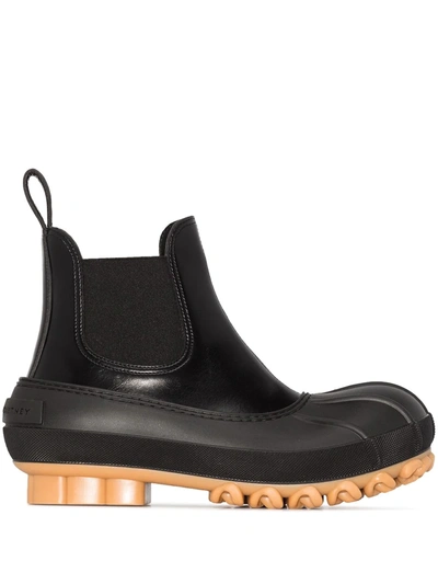 Stella Mccartney Faux Leather And Rubber Chelsea Boots In Black