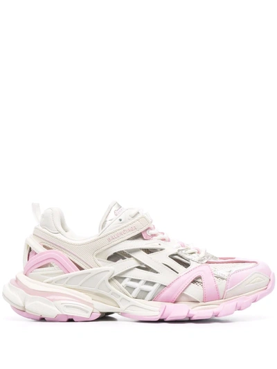 Balenciaga Track Low-top Sneakers In Rosa E Grigio