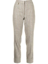 LORENA ANTONIAZZI STRIPED-PRINT STRAIGHT TROUSERS