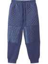 BURBERRY MONOGRAM QUILTED PANEL TRACK trousers