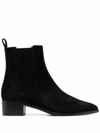 Scarosso Olivia Suede Ankle Boots In Black