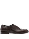 Scarosso Judy Lace-up Leather Brogues In Brown