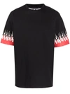 Vision Of Super Flame-detail Short-sleeved T-shirt In Black