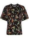 Kenzo Flock Of Birds Print T-shirt In Black