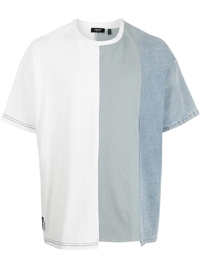 Five Cm Colour-block Short-sleeved T-shirt In White