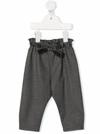 IL GUFO BOW-DETAIL ELASTICATED TROUSERS