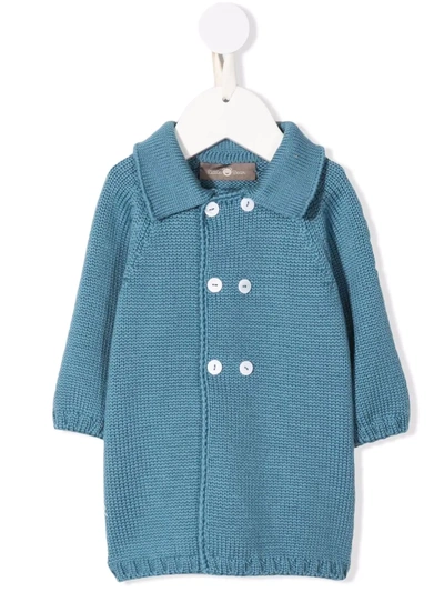 Little Bear Babies' Buttoned Duffle Coat In Blue