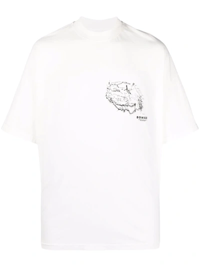 Bonsai Logo-print Crewneck T-shirt In White