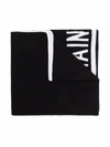 BALMAIN INTARSIA-KNIT SCARF