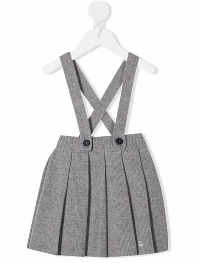Fay Babies' Knitted Pleated Skirt In Grey