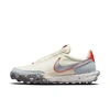 Nike Women's Waffle Racer Crater Casual Shoes In Coconut Milk/metallic Silver/team Orange/photon Dust/sail