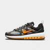 Nike Men's Air Max Genome Casual Shoes In Black/total Orange/grey Fog/white